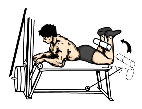 Illustration of a good butt exercise for men.