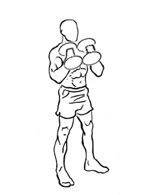 image of dumbbell hammer curl finish position