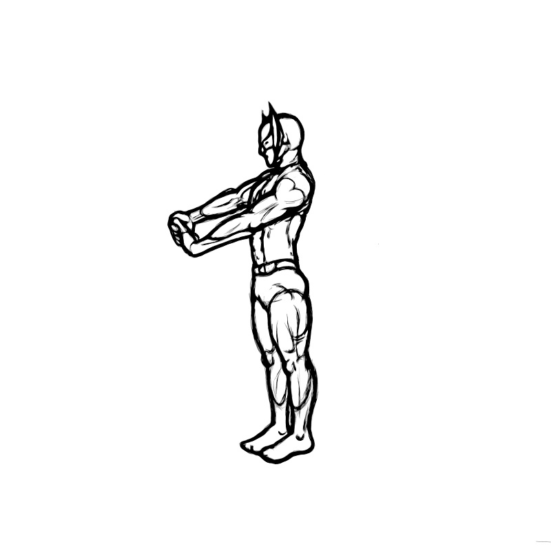 Illustration of a good forearm stretch.