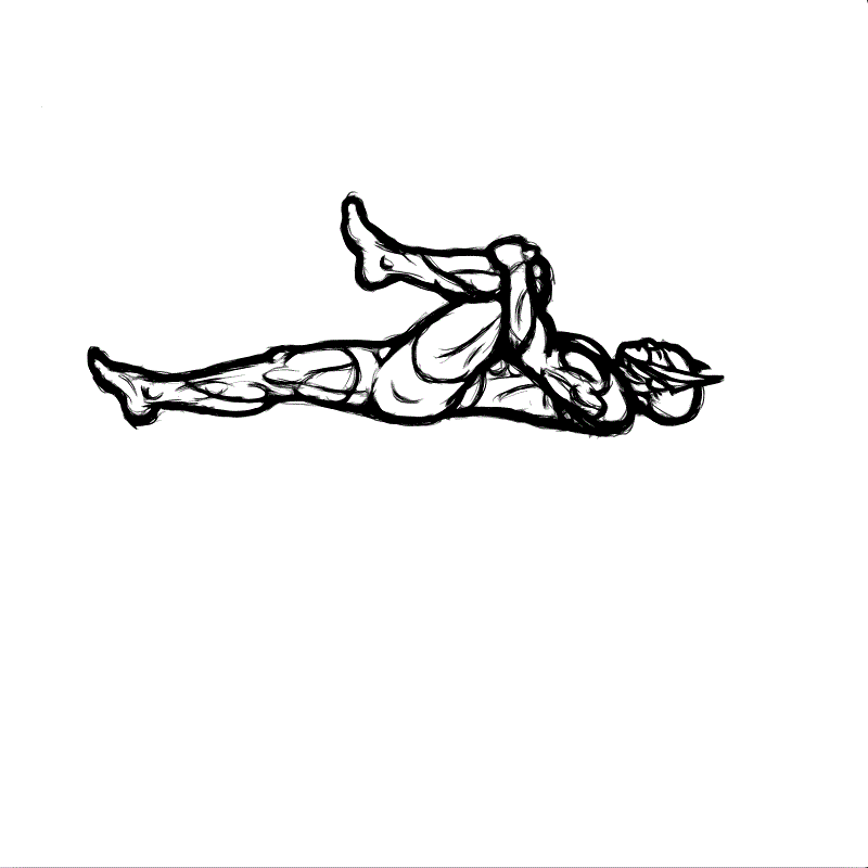 Illustration of hip flexor flexibility test 