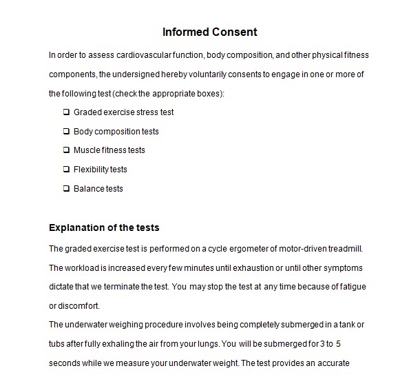 Informed content form you can download and print.