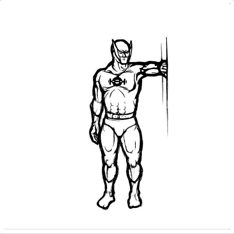 Illustration of good chest stretch. 